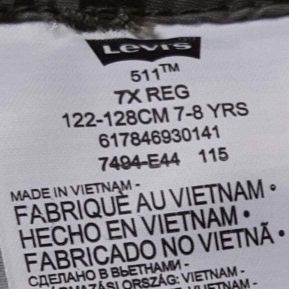 Levi's Boy's 511 Slim Cargo Pants Camo Size 7X Regular (7-8y) - Picture 5 of 10